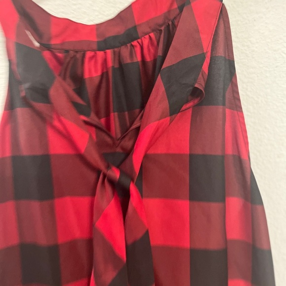 Talbots Red and Black Checkered Sleeveless Top - Picture 7 of 10